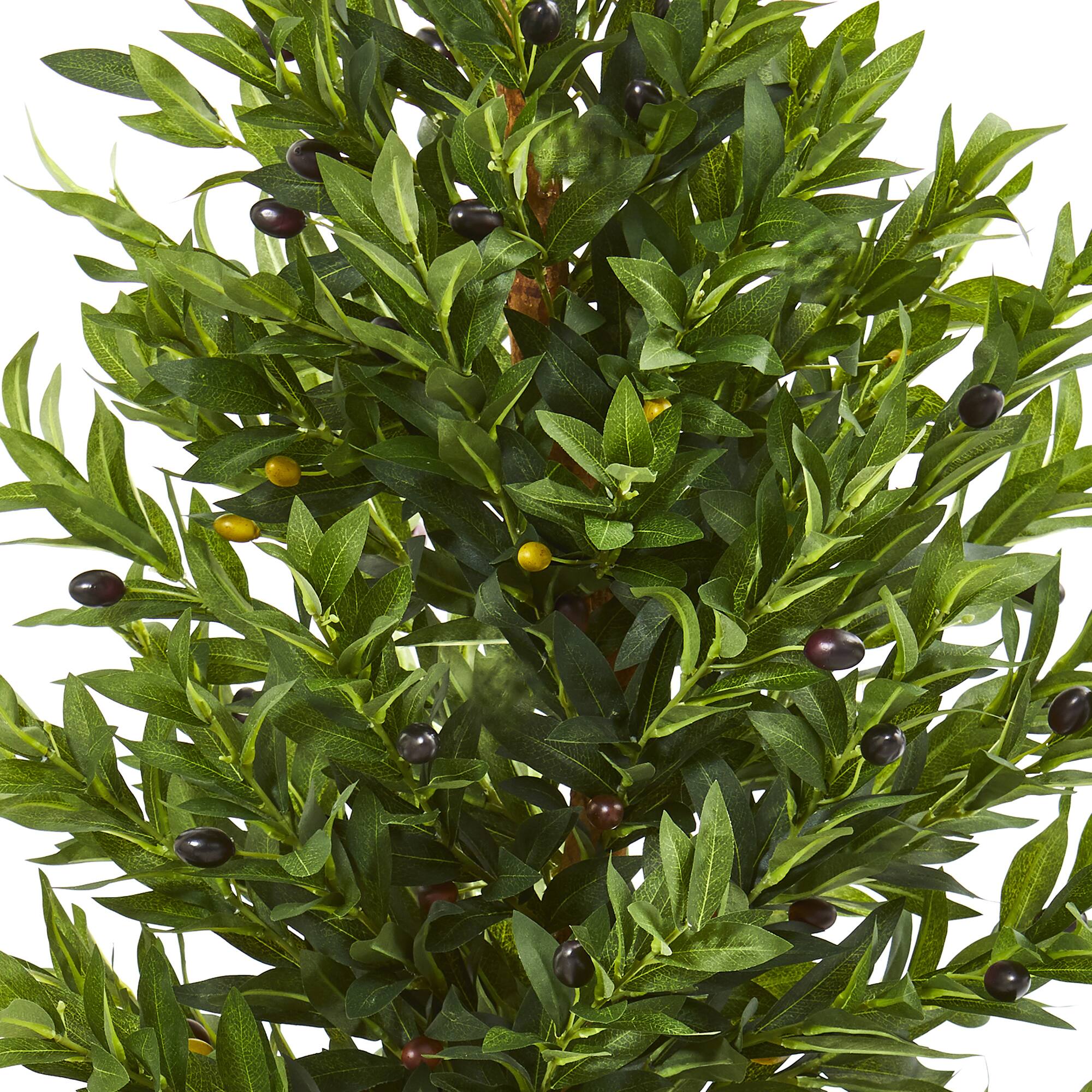 3ft. Olive Cone Topiary Tree in Sand Stone Planter